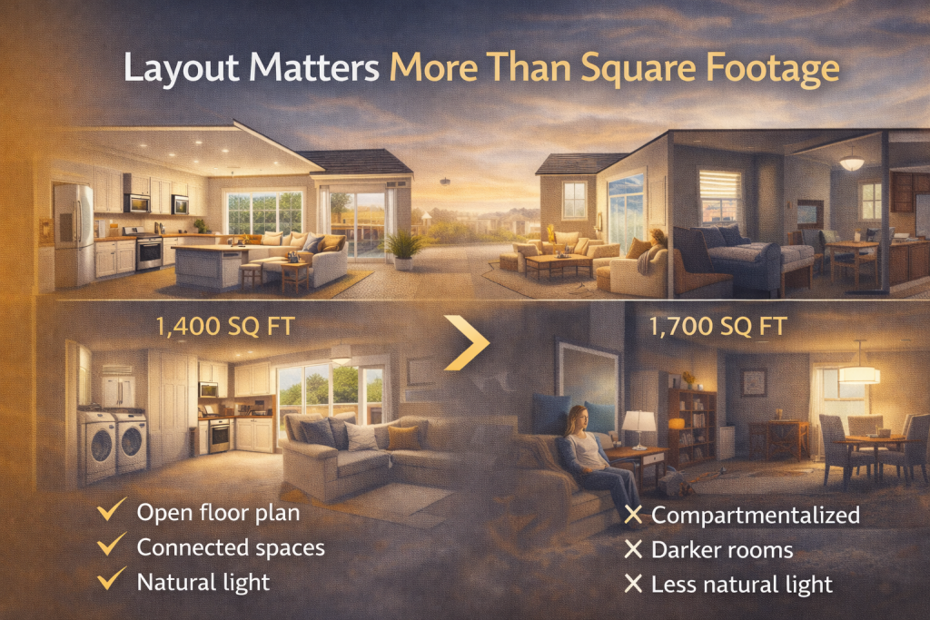 Layout over square footage comparison